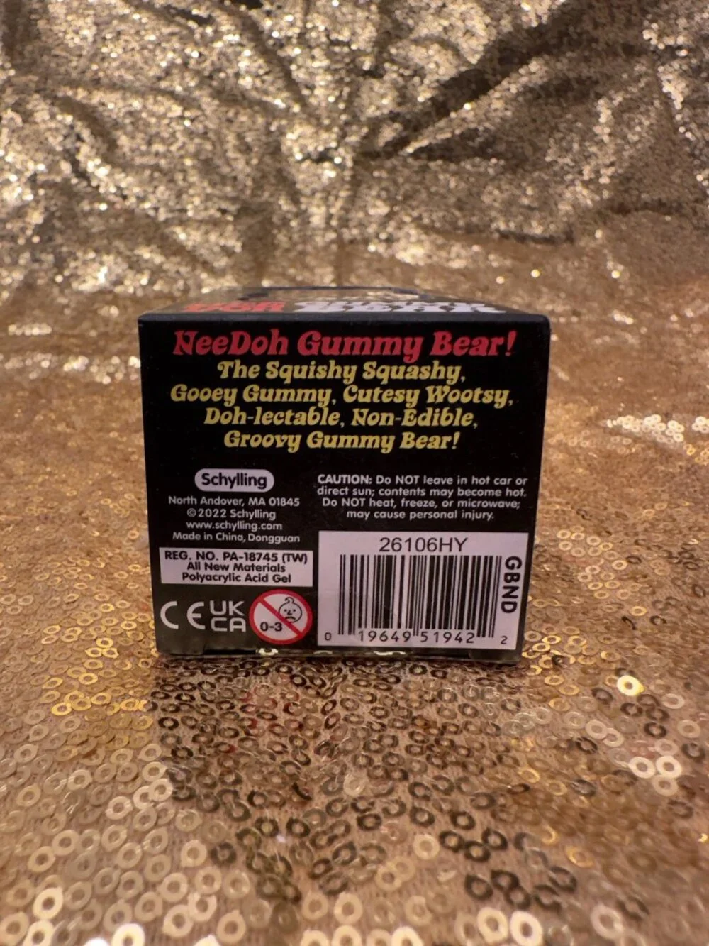Schylling NeeDoh Gummy Bear Squishy Blue Authentic Brand New-Factory Sealed